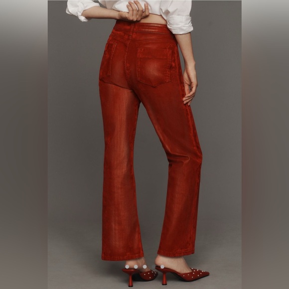 Anthropologie Pilcro The Annie Flocked High-Rise Straight-Leg Jeans - Picture 4 of 16